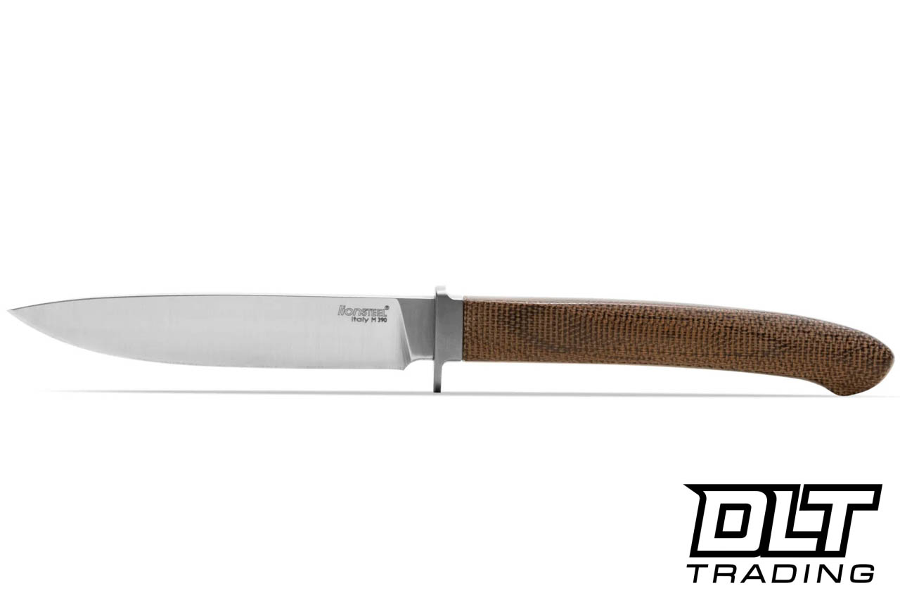 LionSteel Ago M390 - Titanium Guard - Green Canvas Micarta