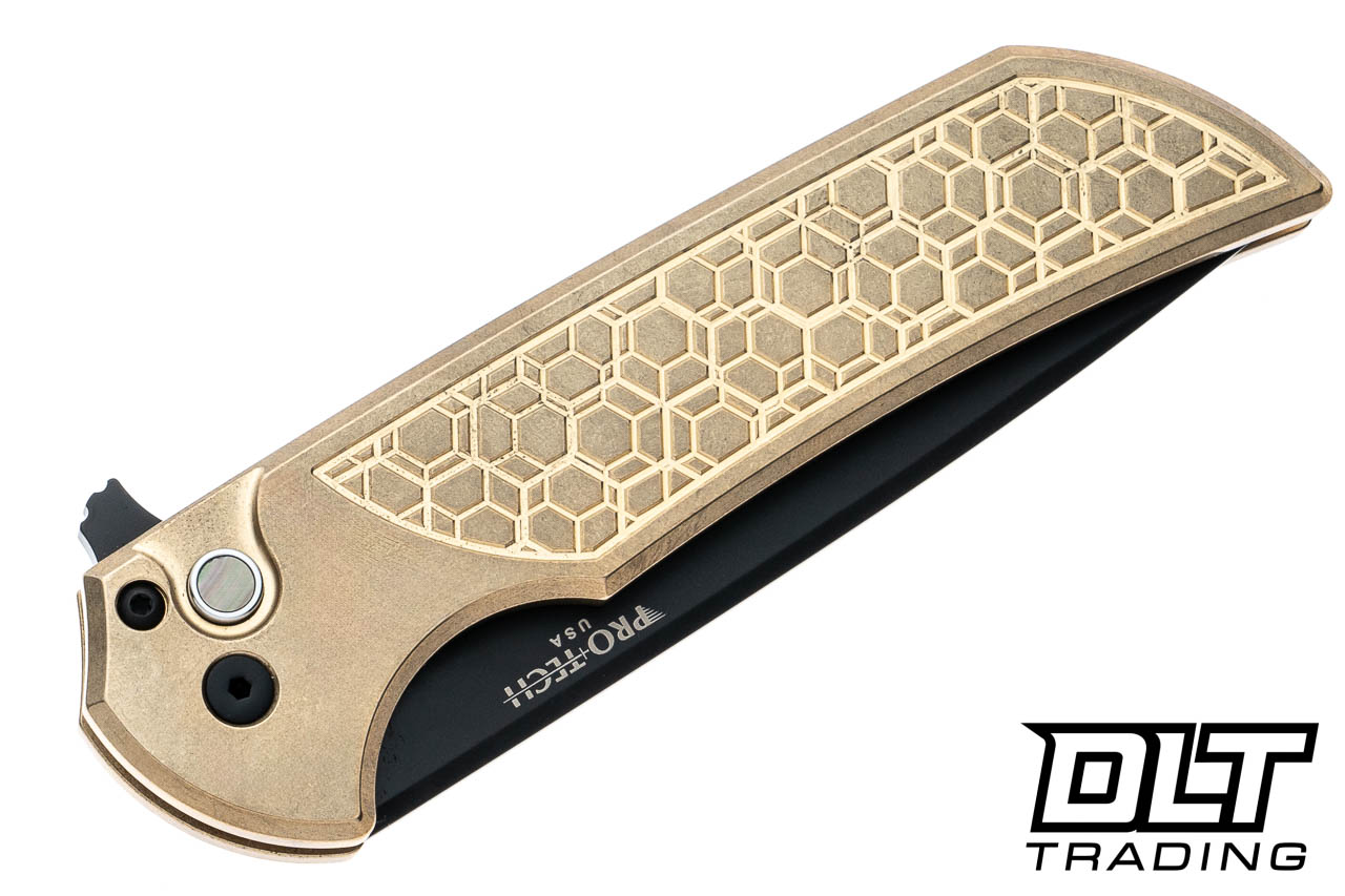 Pro-Tech Mordax - Bronze Gridlock Handle - Black MagnaCut Blade