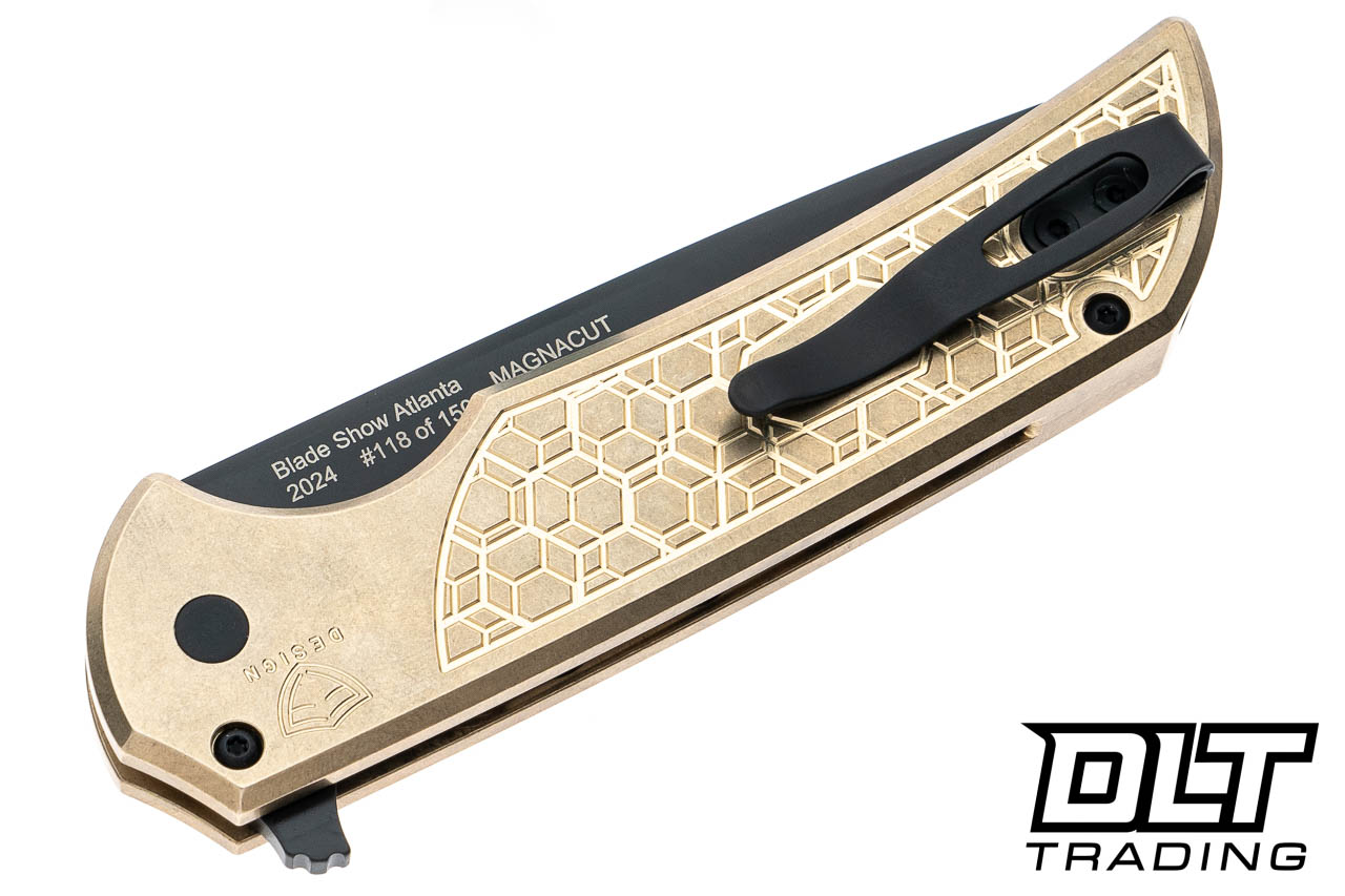 Pro-Tech Mordax - Bronze Gridlock Handle - Black MagnaCut Blade