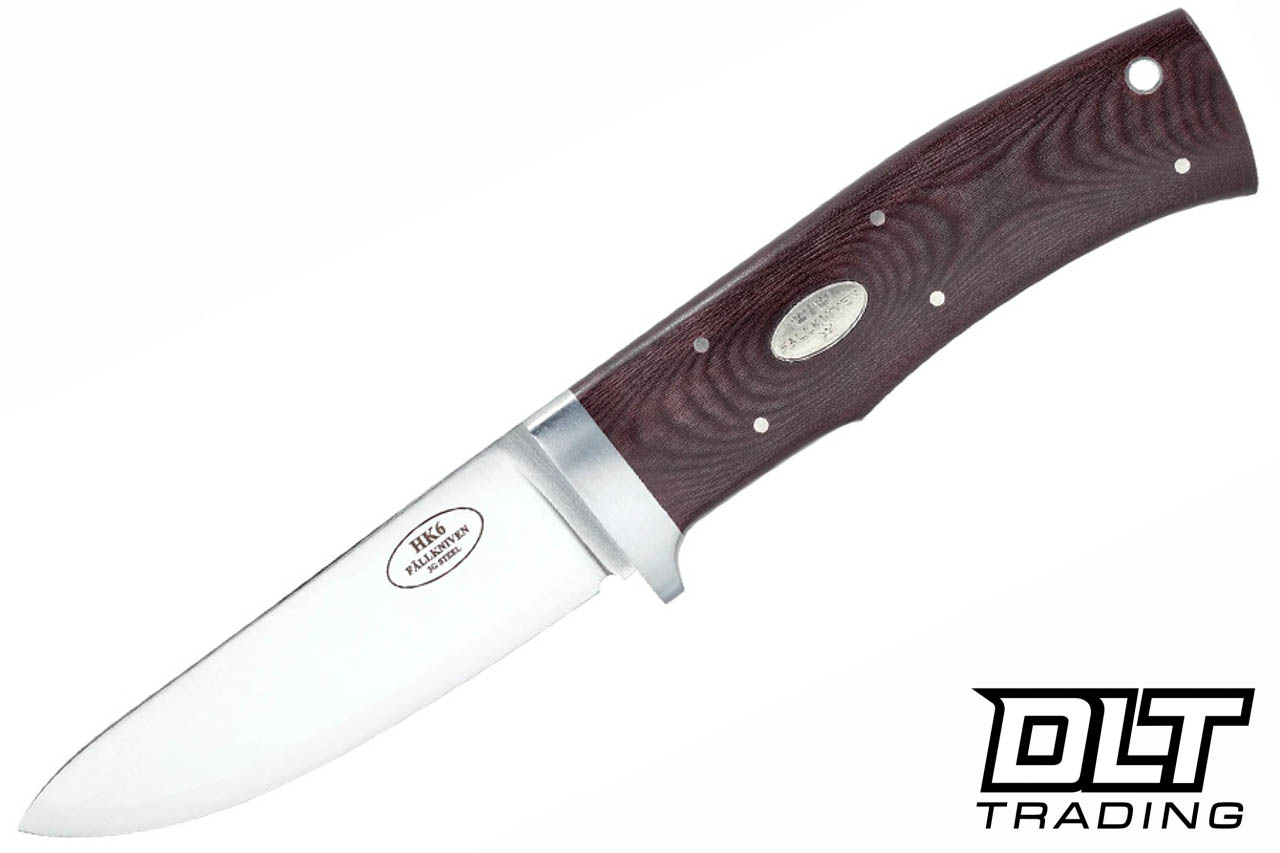 Fallkniven HK6 3G Hunter's Knife - Maroon Micarta - Leather Sheath