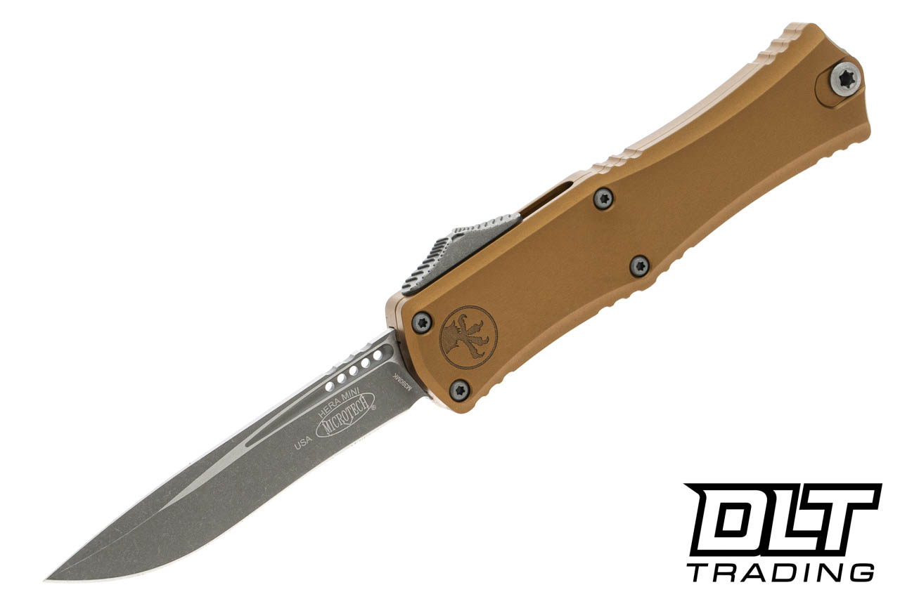 Microtech 1705M-10APTA Mini Hera Recurve - Tan Handle