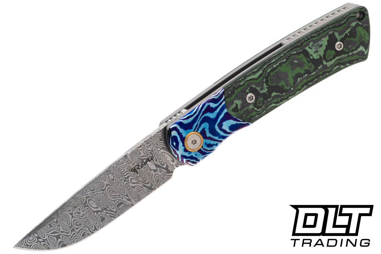 Reate Tribute Damasteel - Mokuti Bolster - Bead Blasted Titanium