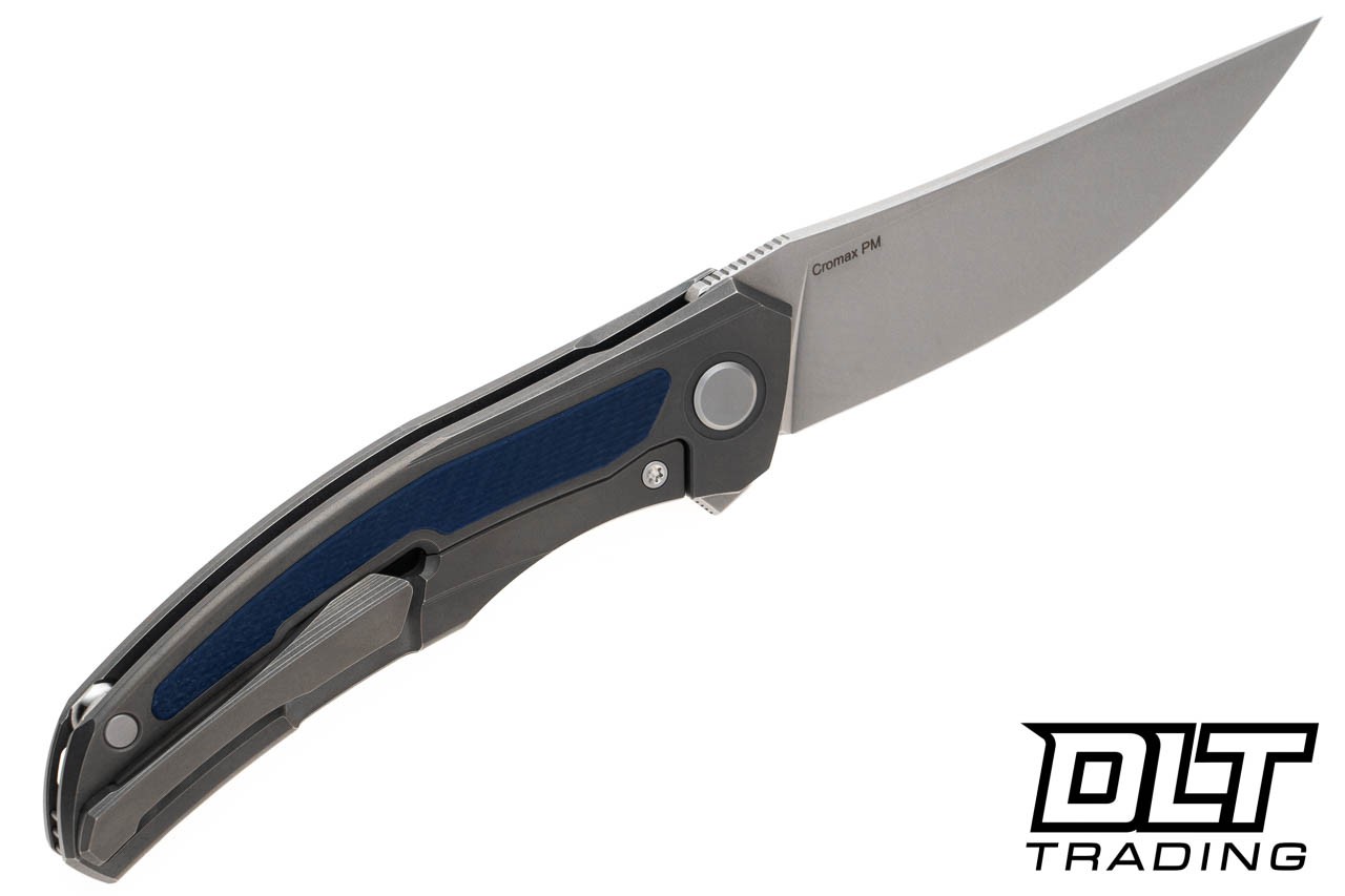 Shirogorov Ursus Quantum - Titanium - Dark Blue G-10 Inlay - DLT