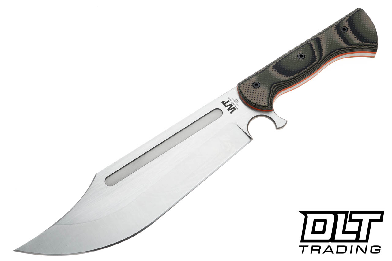 WTG V44X - Satin K329 Blade - Jungle Camo G-10 - Orange Liners