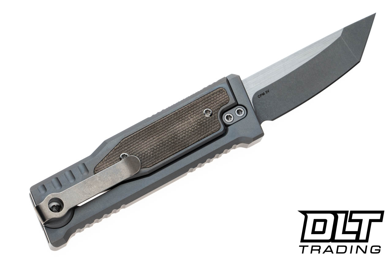 Reate EXO Mini 3V Tanto - Green Micarta - DLT Trading