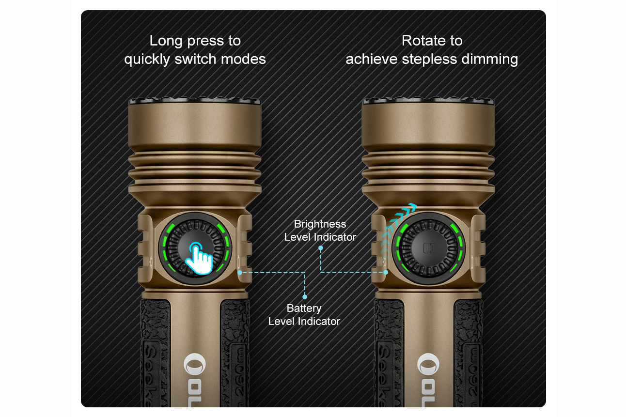 Olight Seeker 4 Pro - Desert Tan - Cool White - DLT Trading