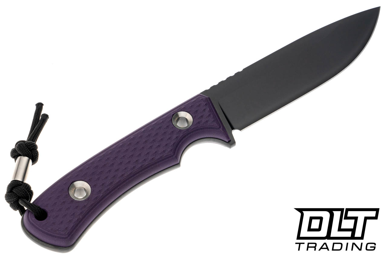 TRC South Pole - Purple G-10 - DLC Elmax Blade - Black Kydex