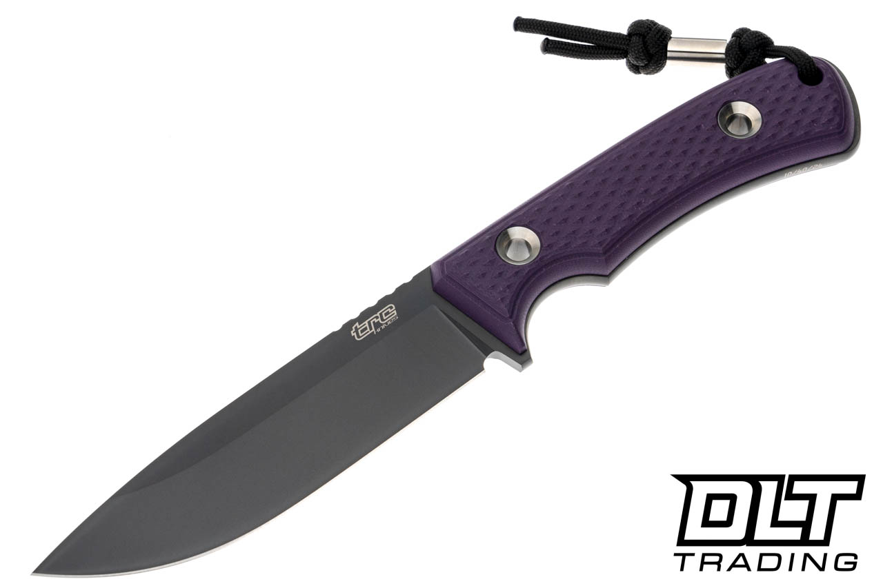 TRC South Pole - Purple G-10 - DLC Elmax Blade - Black Kydex