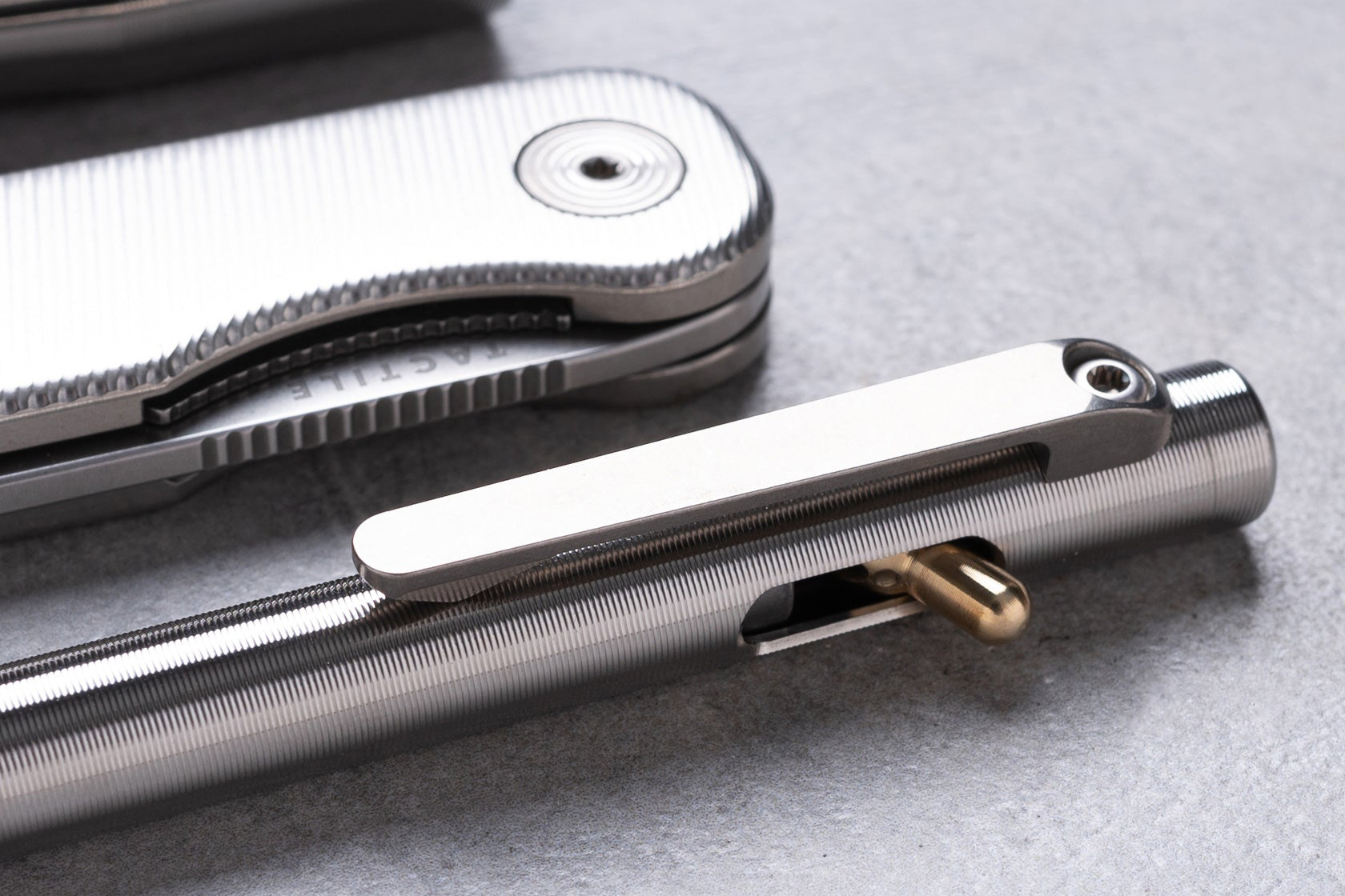 Tactile Turn Switch Pen - Premium Titanium Writing Instrument with