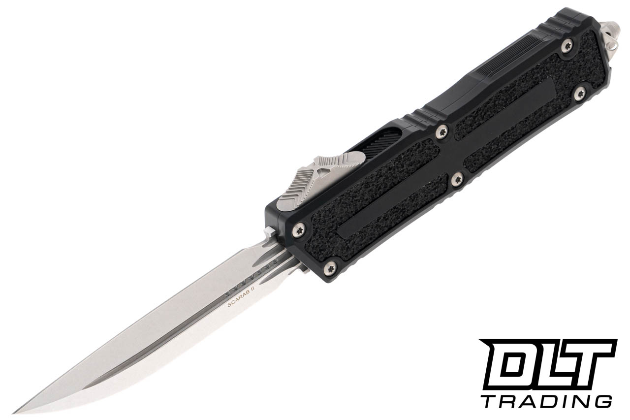 Microtech 1180-10 Scarab II Gen III D/E-S - Black Handle