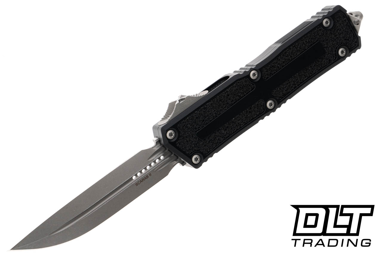 Microtech 1180-10AP Scarab II Gen III D/E-S - Black Handle
