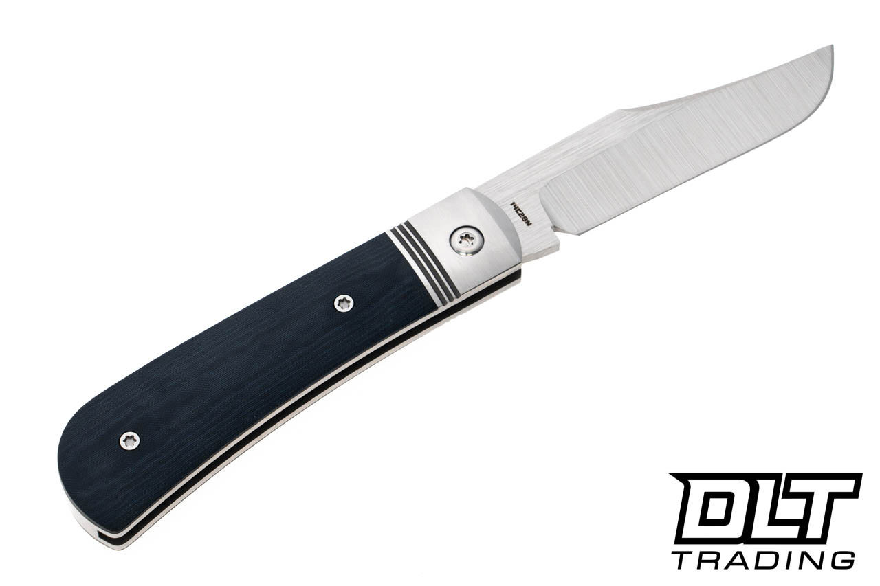 Jack Wolf Benny's Clip - Blue Linen Micarta - Steel Series - DLT