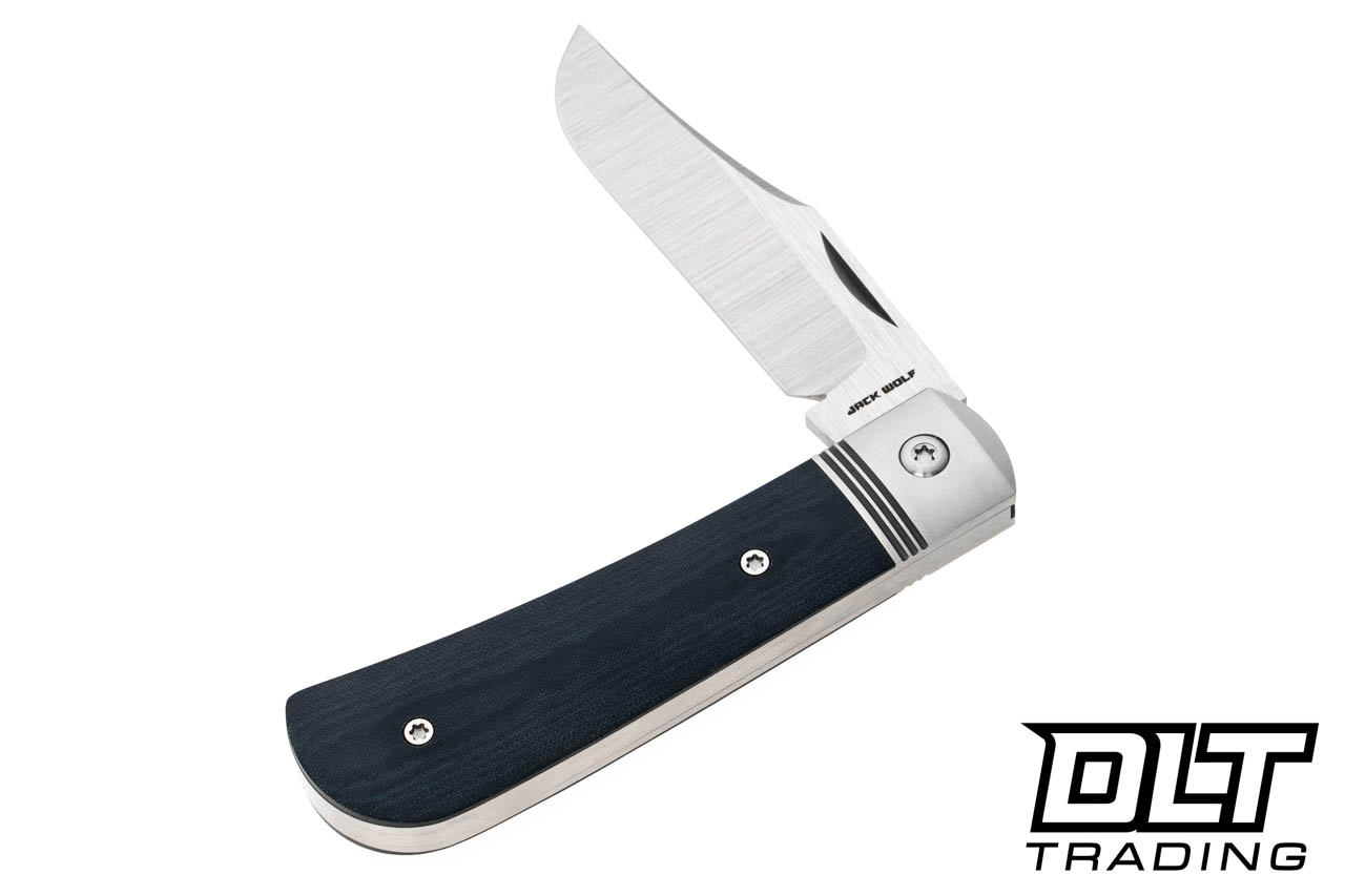 Jack Wolf Benny's Clip - Blue Linen Micarta - Steel Series - DLT