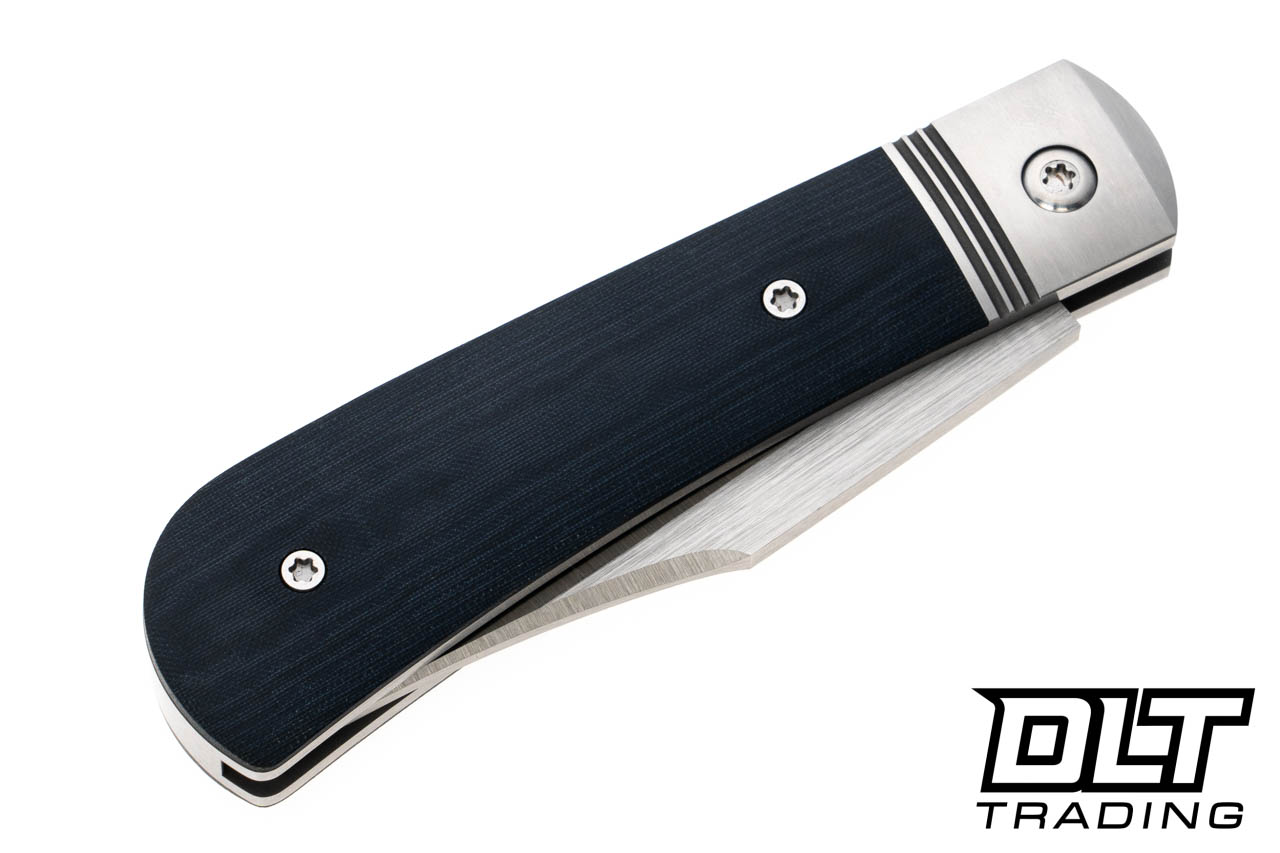 Jack Wolf Benny's Clip - Blue Linen Micarta - Steel Series - DLT