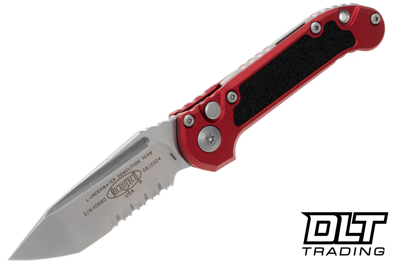 Microtech 1136-11RD LUDT Gen III T/E - Red Handle - Stonewashed