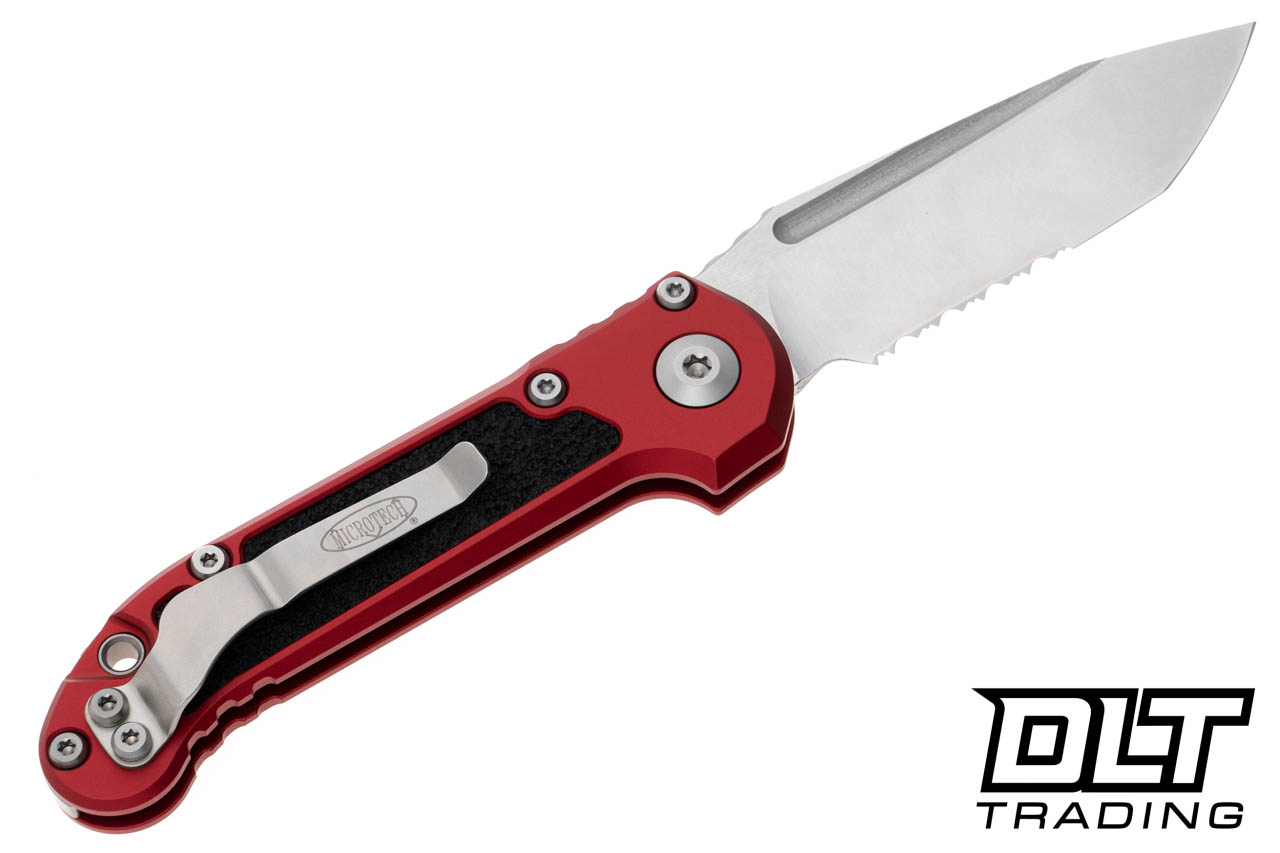 Microtech 1136-11RD LUDT Gen III T/E - Red Handle - Stonewashed