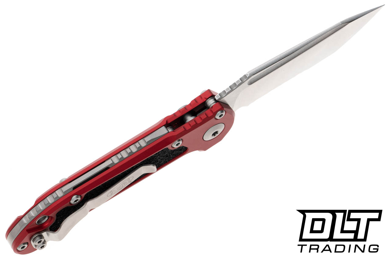 Microtech 1136-11RD LUDT Gen III T/E - Red Handle - Stonewashed