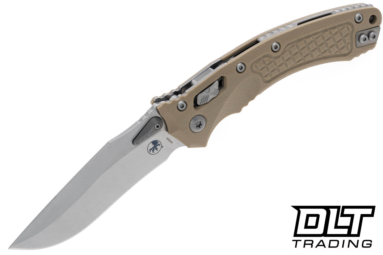 Microtech 137RL-10FRGTTA Amphibian Ram-Lok - Tan Frag G-10