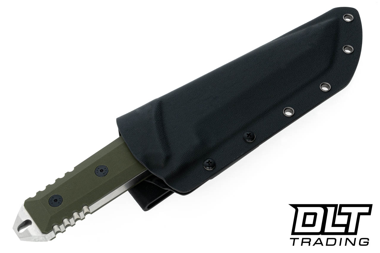 ●Blade オリジナル盤 OG ミドル PMP Midgards Messer Collab - Large Big Boss Fixed Blade - OD Green