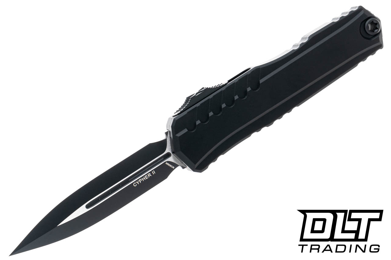 Microtech 1242-1T Cypher II D/E - Black Handle - Black Blade - DLT