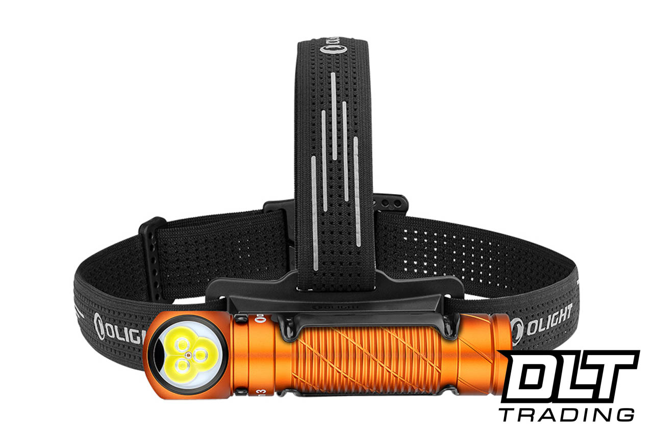 OLIGHT オーライト Perun 3 中古品 Olight Perun 3 Headlamp - White & Red Light - Orange - DLT Trading