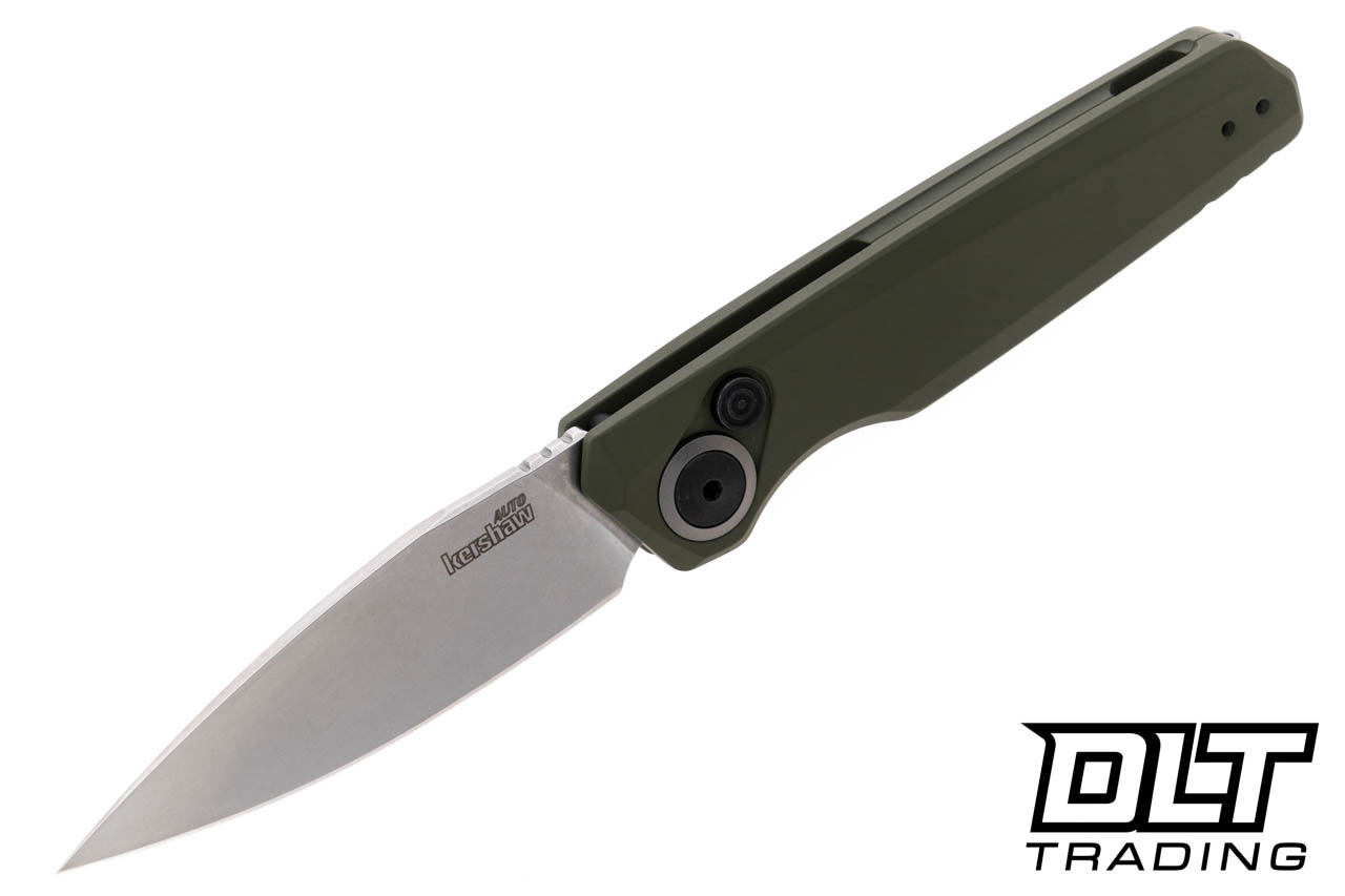 Kershaw Auto Launch 18 - 7551OL Olive Green Aluminum - Satin CPM