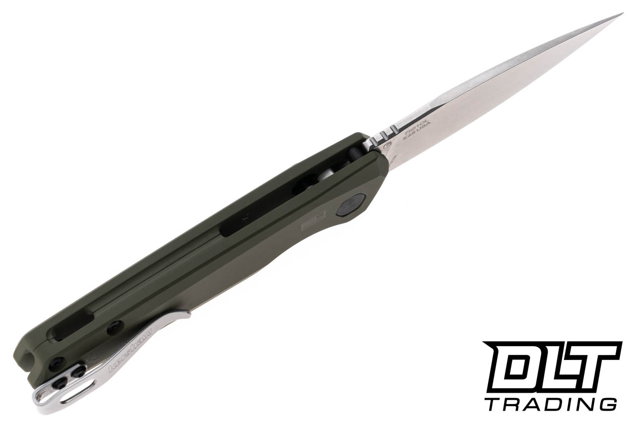 Kershaw Auto Launch 18 - 7551OL Olive Green Aluminum - Satin CPM