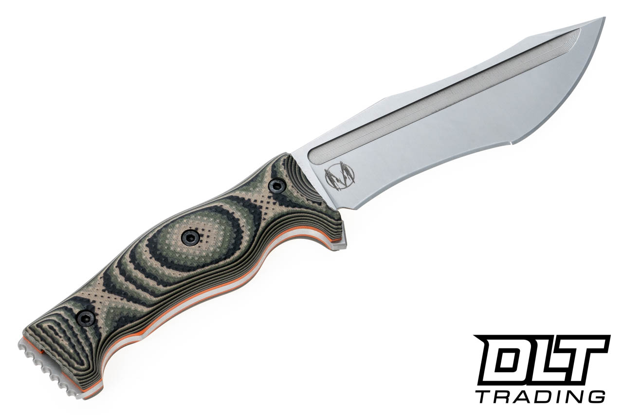 WTG Little Evil Fighter S - Satin K329 Blade - Jungle Camo G-10
