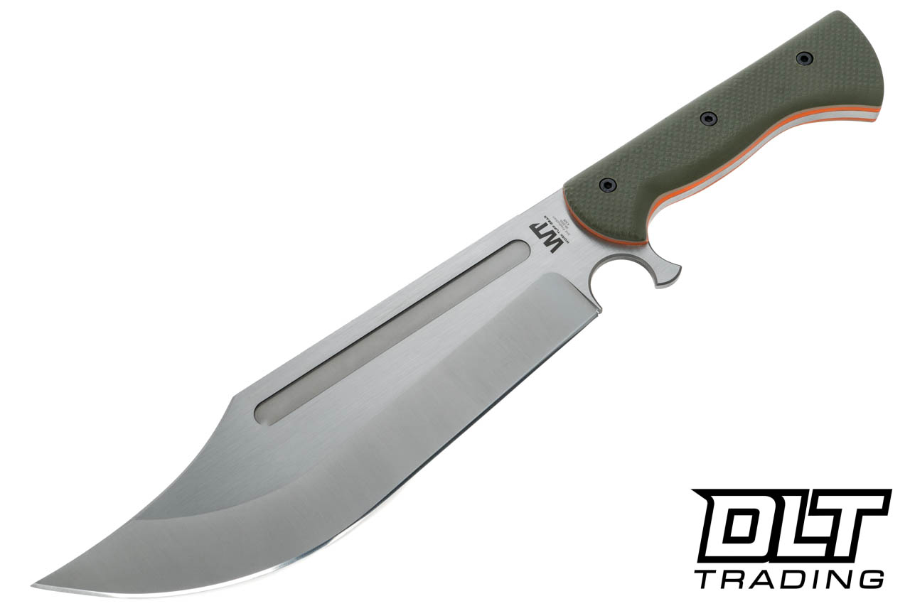 WTG V44X - Two Tone Satin K329 Blade - OD Green G-10 - Orange