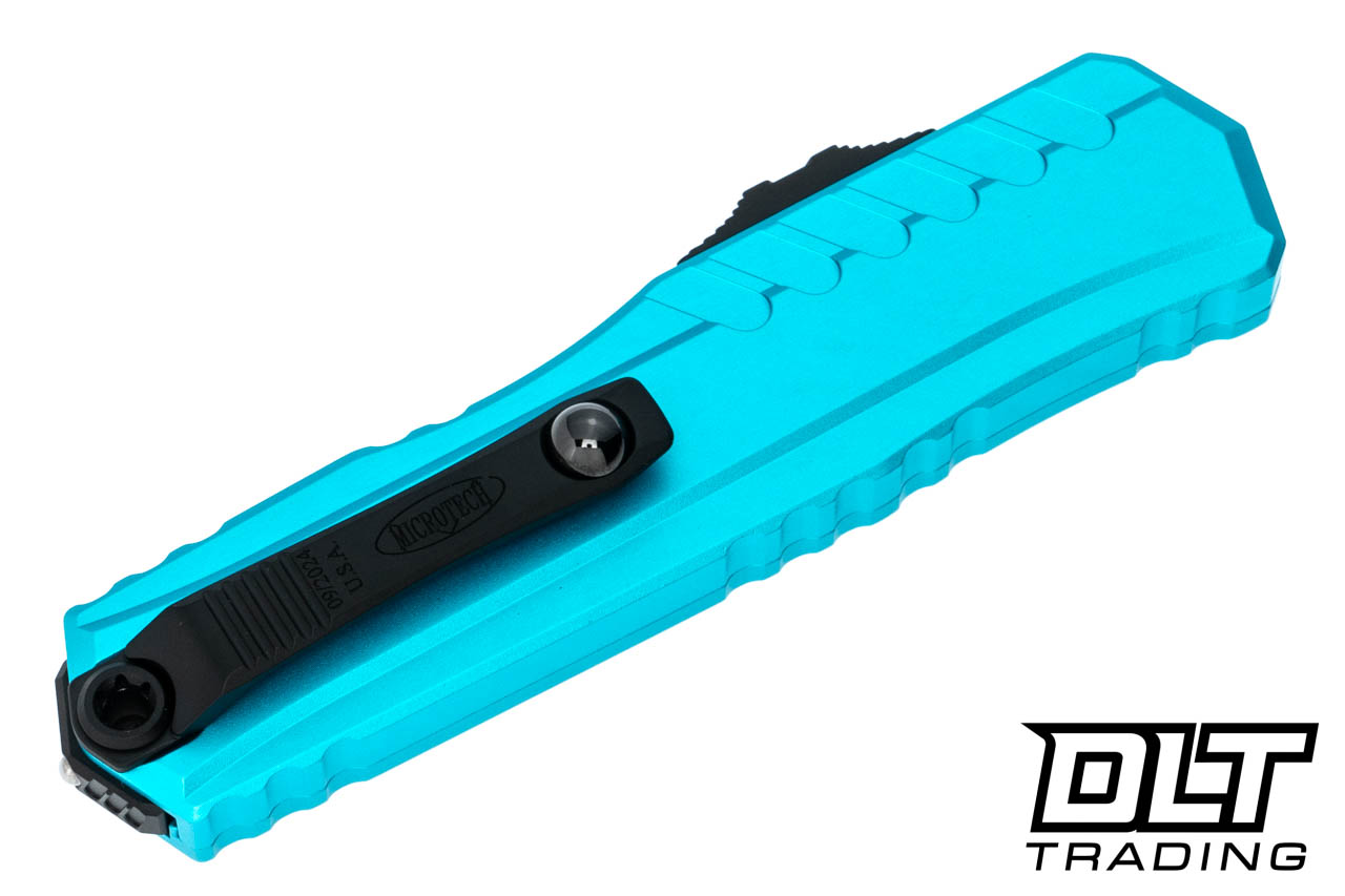 Microtech 1242-1TQ Cypher II D/E - Turquoise Handle - Black Blade