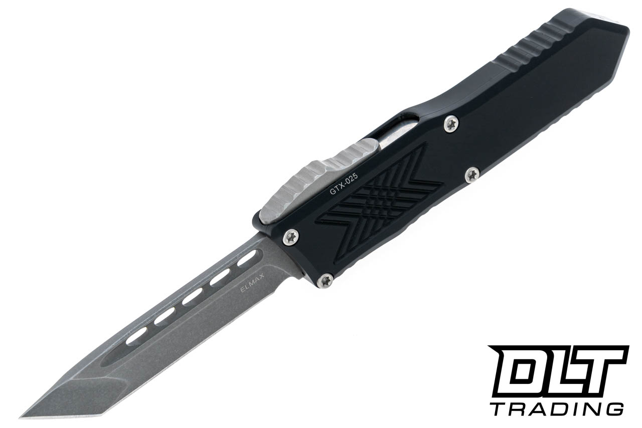 Guardian Tactical GTX-025 OTF Tanto - Stonewashed Blade - Black