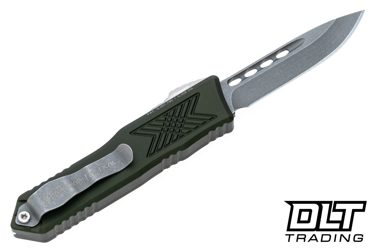 Guardian Tactical GTX-025 OTF Drop Point - Stonewashed Elmax Blade