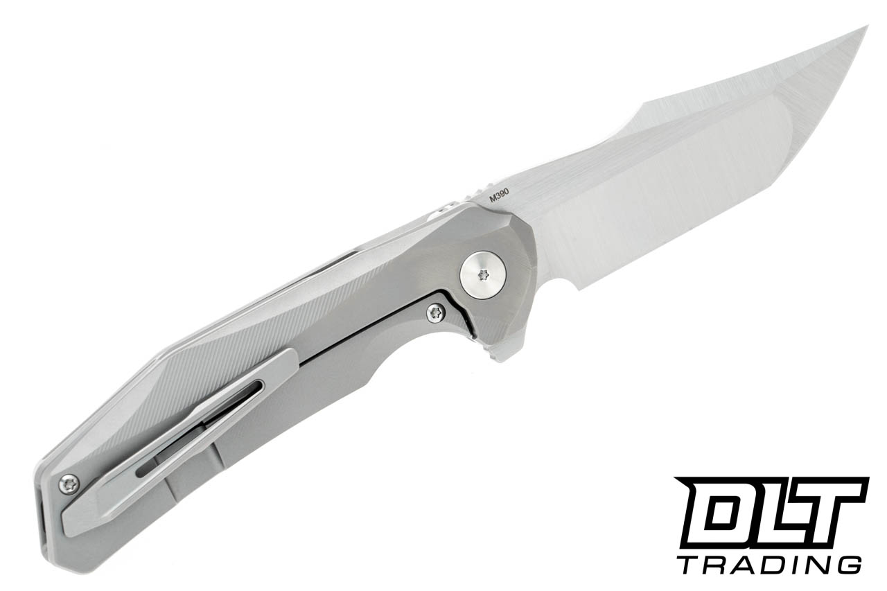 Bandalo:re （Bグレ） Reate Zoro - Bead Blasted Titanium Handle - Belt Satin M390