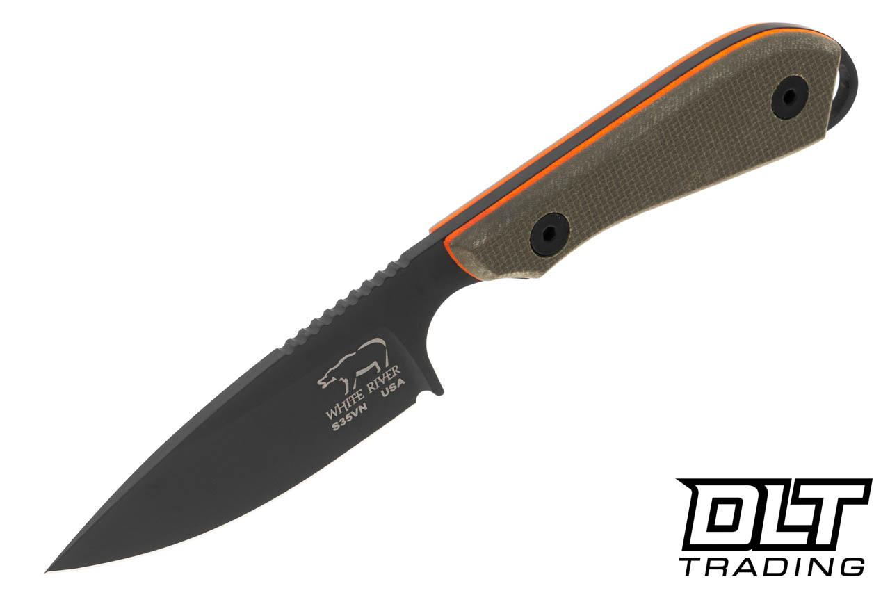 White River M1 Backpacker Pro - Black Blade - Green & Orange