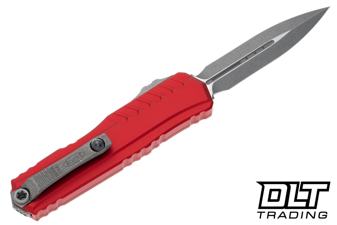 Microtech 1242-10APRD Cypher II D/E - Red Handle - Apocalyptic