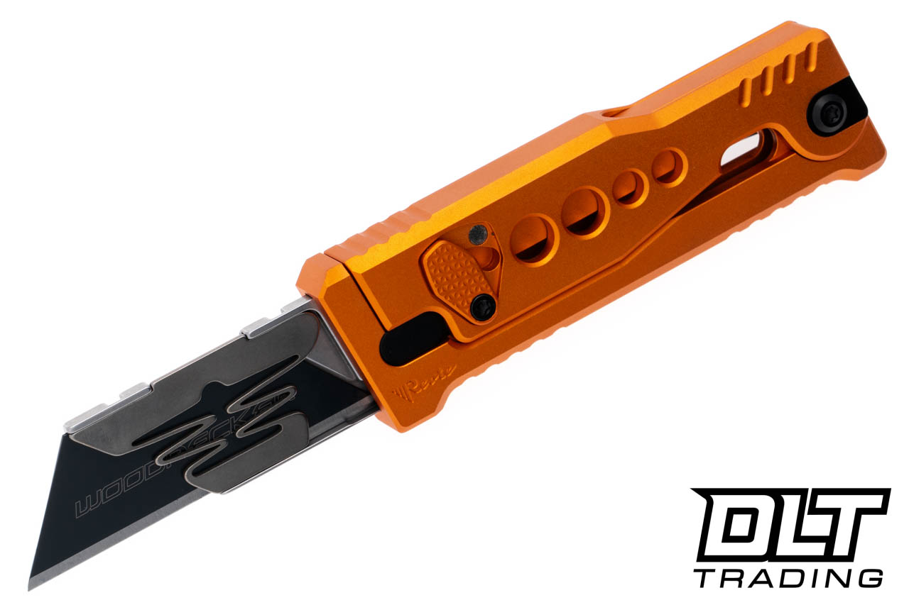 Reate EXO-U Utility Blade v2 - Speed Holes - Orange Anodized