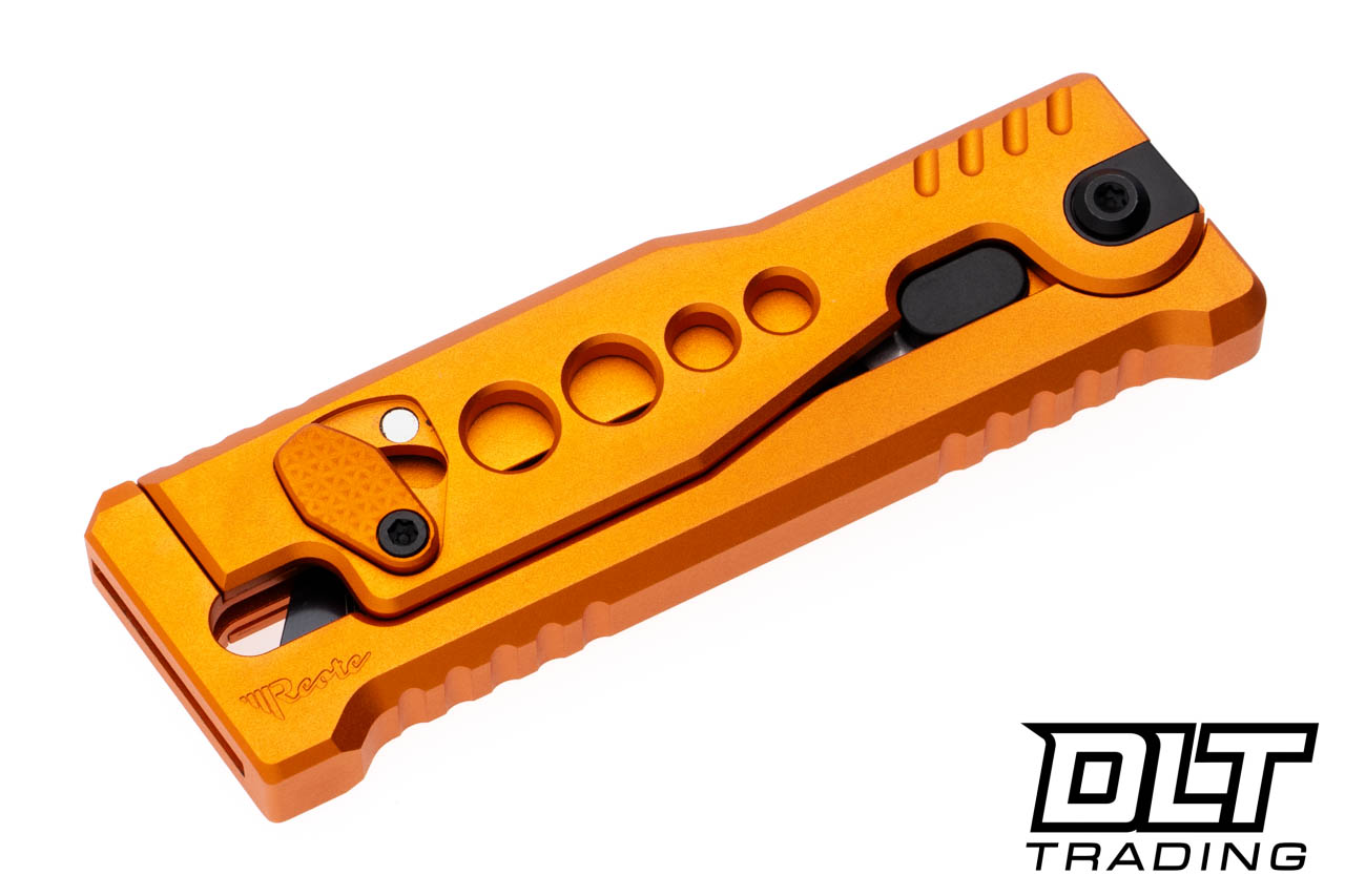 Reate EXO-U Utility Blade v2 - Speed Holes - Orange Anodized