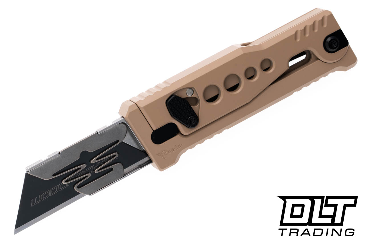 YUU レブル② Reate EXO-U Utility Blade v2 - Speed Holes - Tan Aluminum - DLT