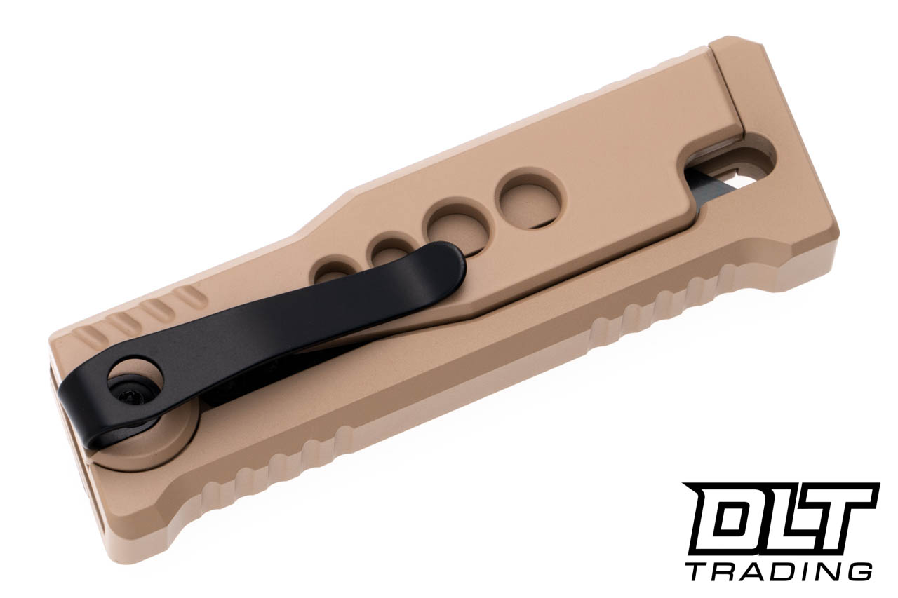 Reate EXO-U Utility Blade v2 - Speed Holes - Tan Aluminum - DLT