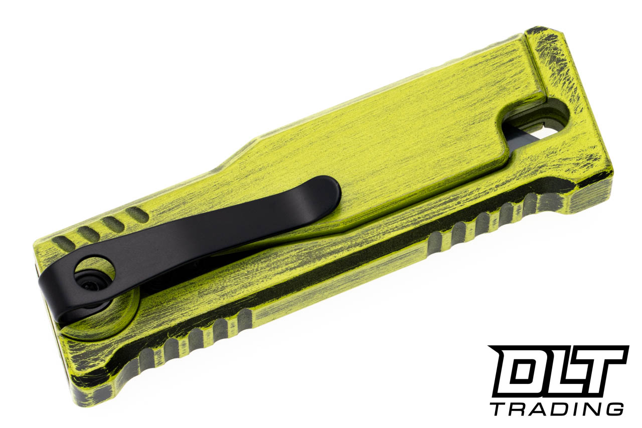 Reate EXO-U Utility Blade v2 - Plain - Distressed Green Aluminum