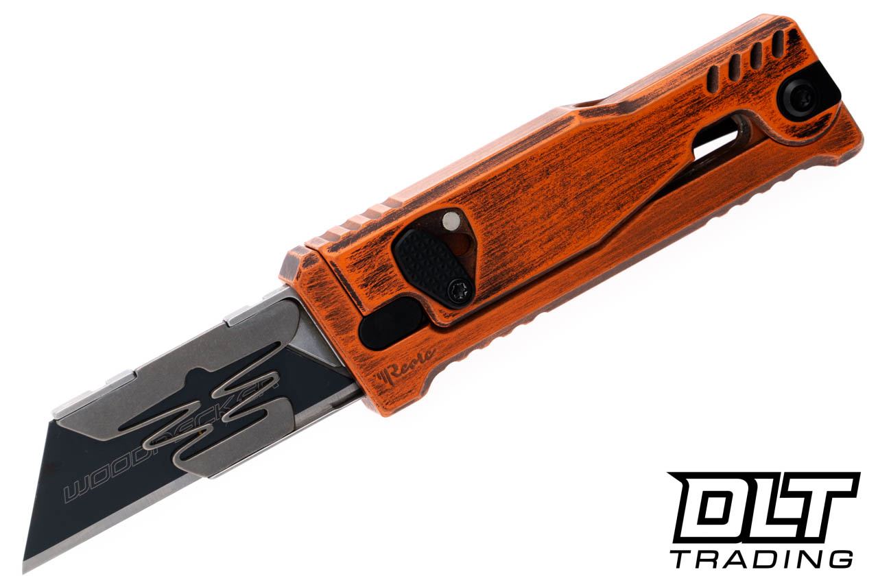 Reate EXO-U Utility Blade v2 - Plain - Distressed Orange Aluminum