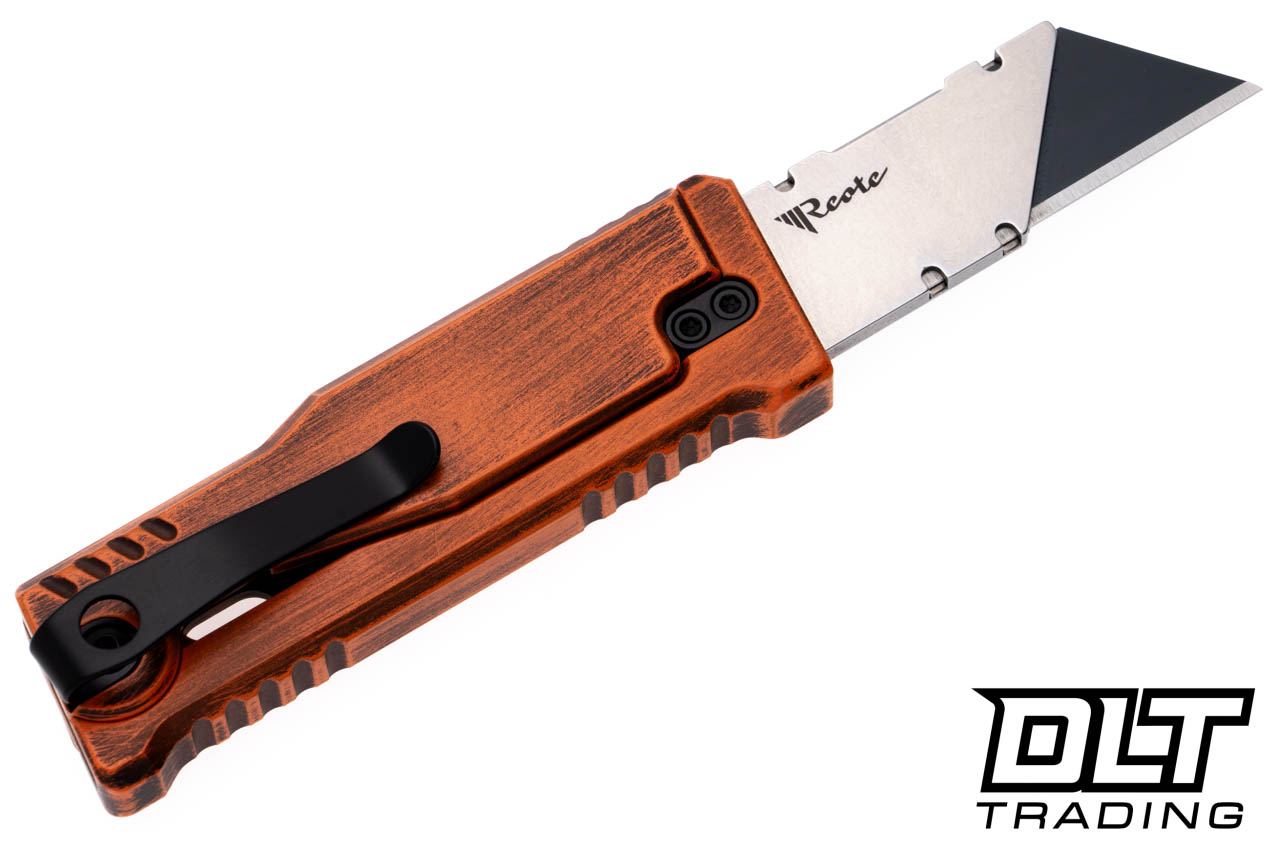Reate EXO-U Utility Blade v2 - Plain - Distressed Orange Aluminum