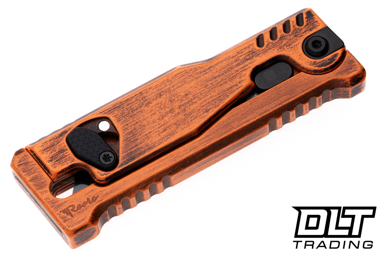 Reate EXO-U Utility Blade v2 - Plain - Distressed Orange Aluminum