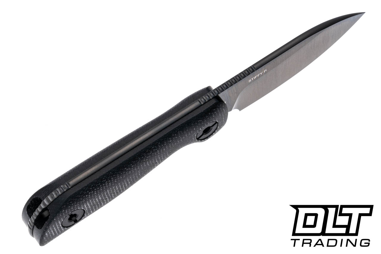 Kunwu Stiffy P - Black Canvas Micarta - Satin DLC Vanadis 8 - DLT