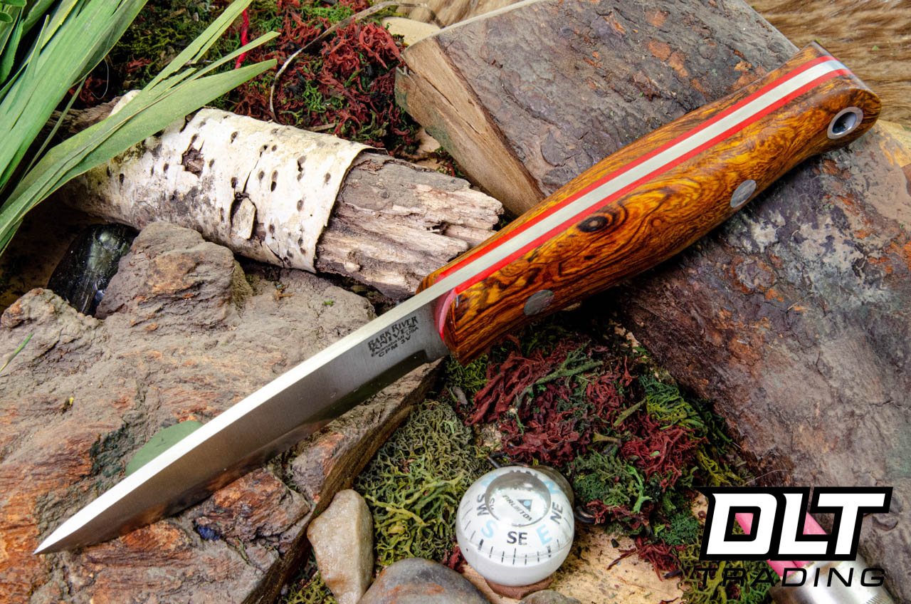 Bark River Bushcrafter LT 3V Desert Ironwood Burl - Red Liners #1