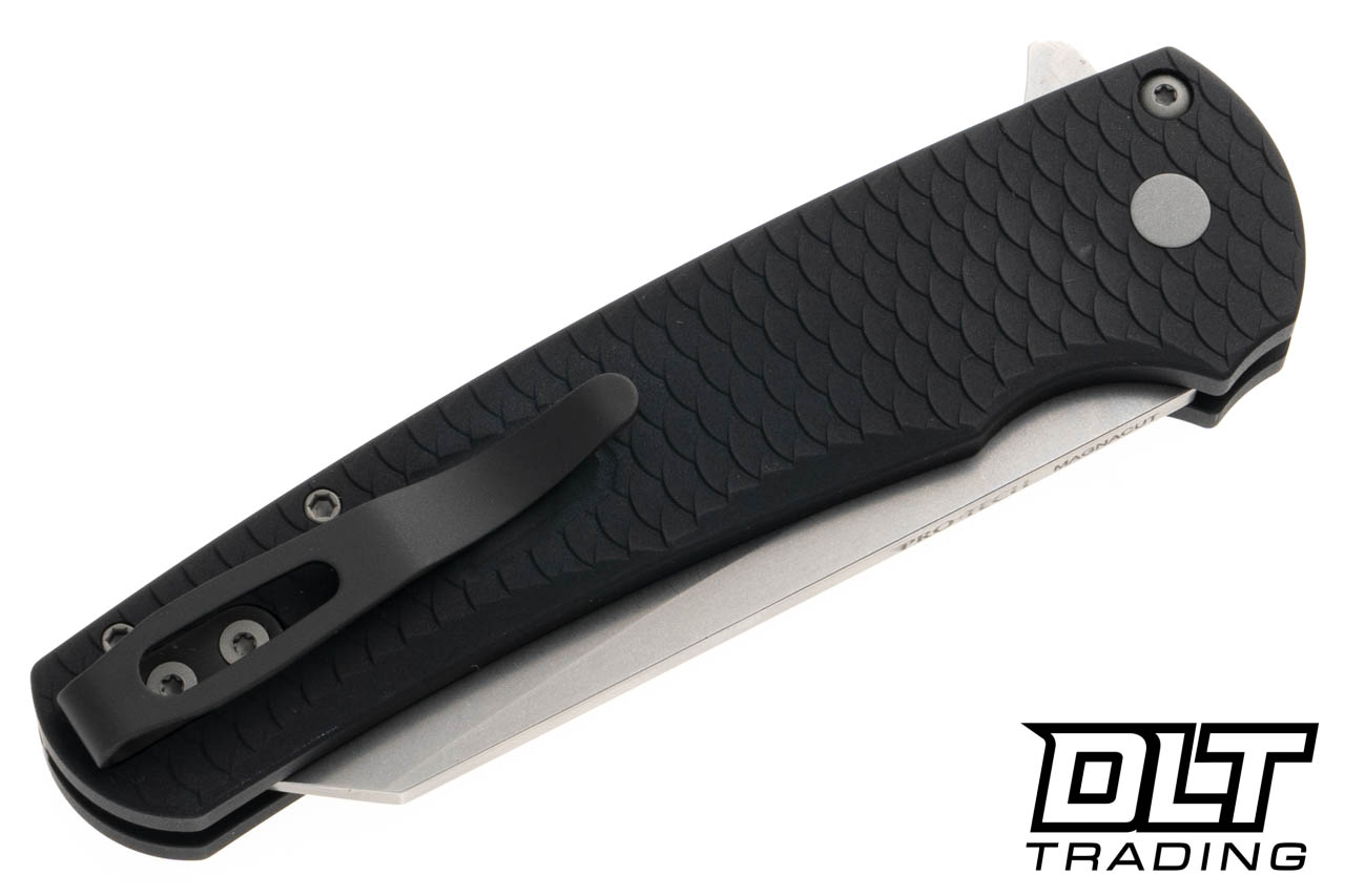 Pro-Tech Malibu Reverse Tanto - Black Dragon Scale Textured Handle