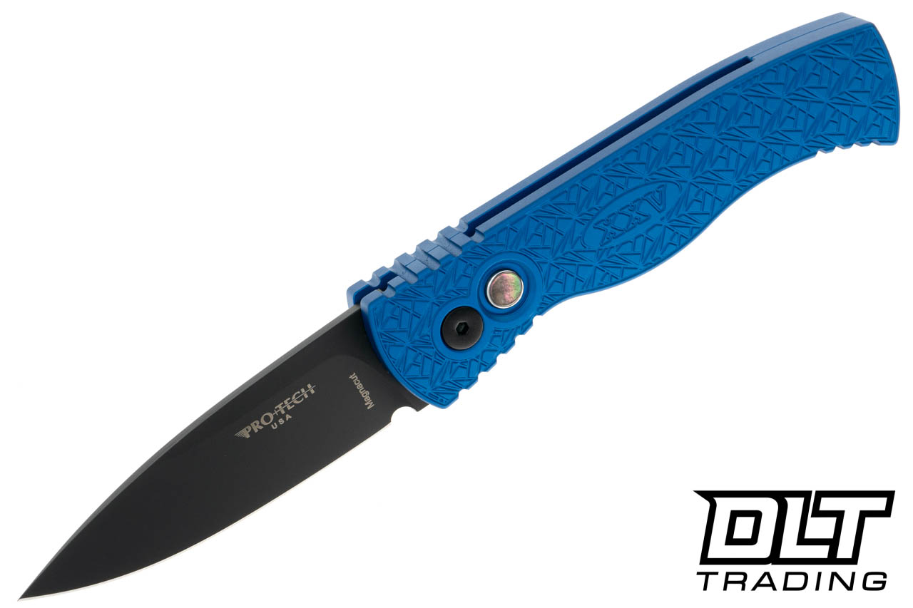 Pro-Tech TR-2 Blue Nexus Black DLC MagnaCut | Pearl Button