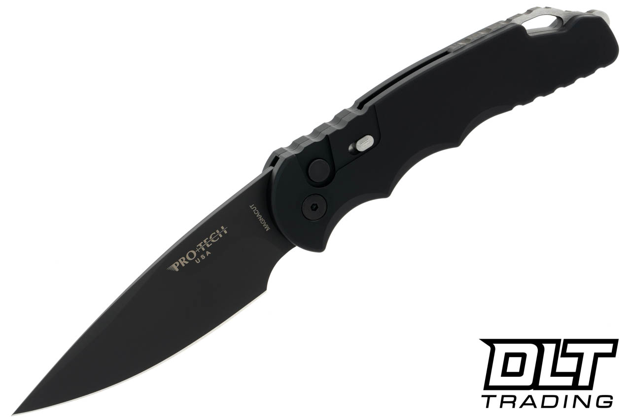 Pro-Tech TR-4 - Black Handle - Black MagnaCut Blade - DLT Trading
