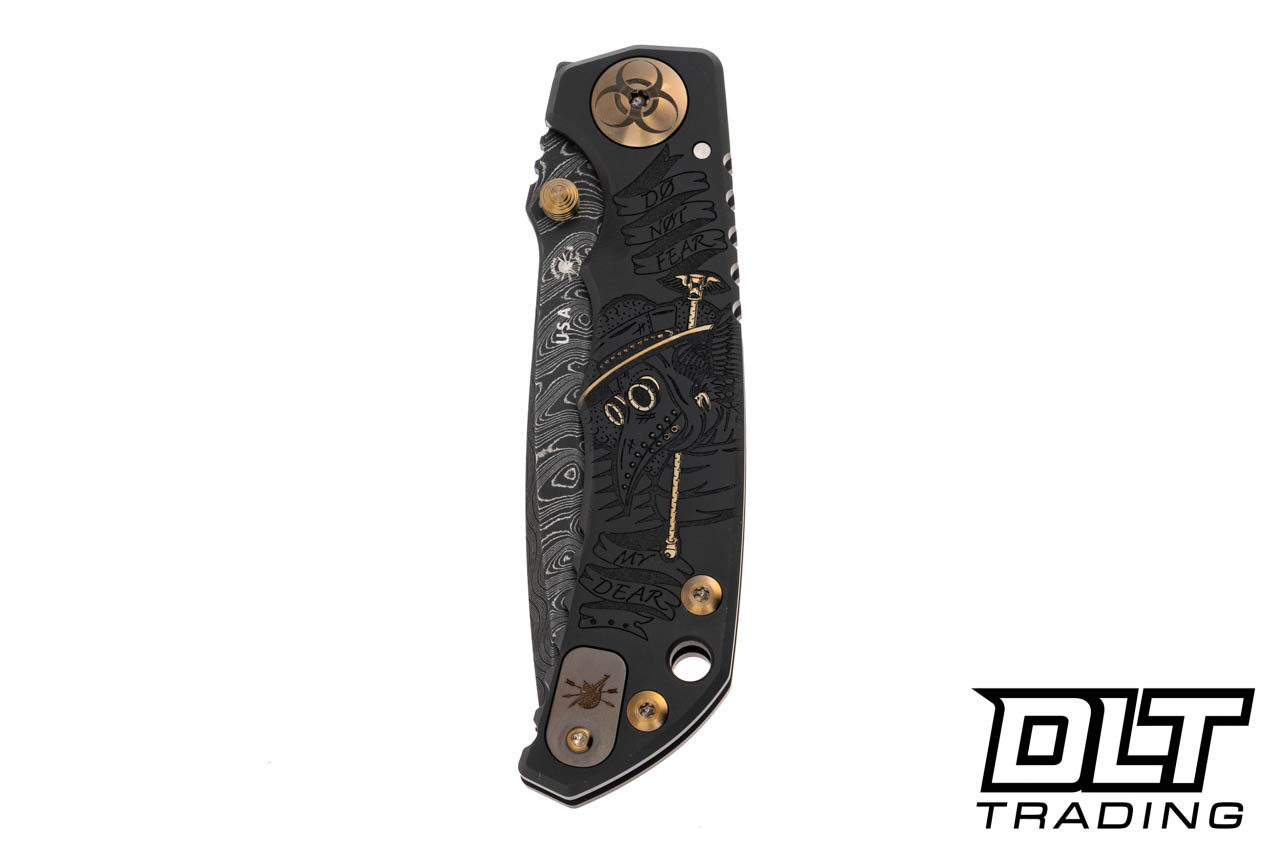 Spartan Blades Harsey Folder - Black & Gold Plague Doctor - Chad