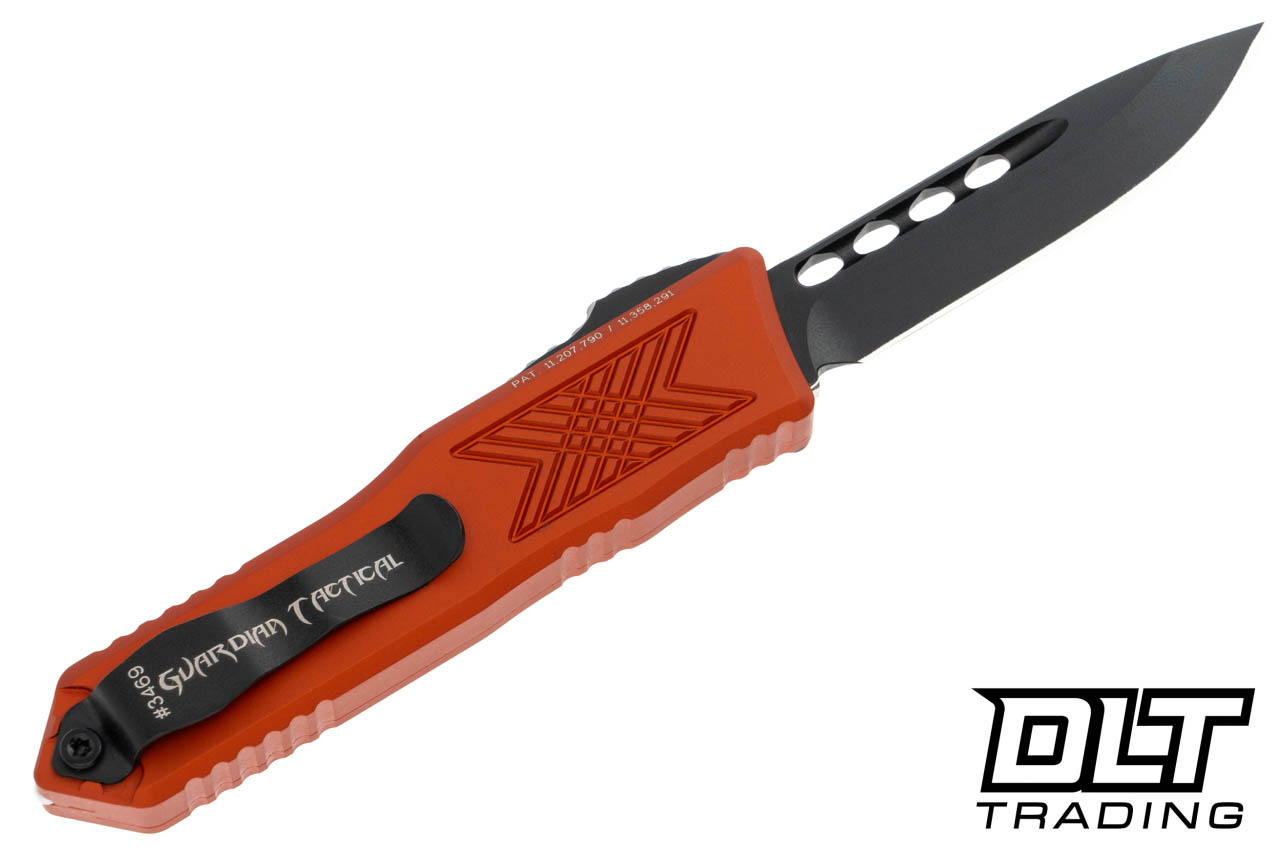 Guardian Tactical GTX-025 OTF Elmax Black Drop Point - Burnt